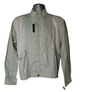 McGregor Vintage Winbreaker Jacket Mens M Green Preppy‎ NEW w/ Tags Zip 90's